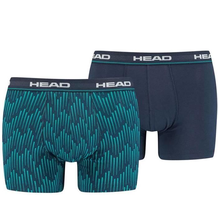 Lot De 2 Boxers Homme Body Zone - Taille S - Bleu - Coton - Neuf Étiqueté
