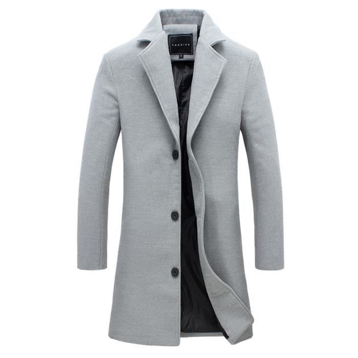 MANTEAU MI-LONG SIMPLE BOUTONNAGE