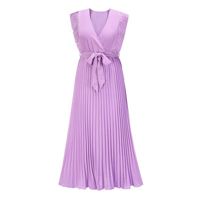 Robe d’été femme violet longue bohème ample coton, confortable et chic