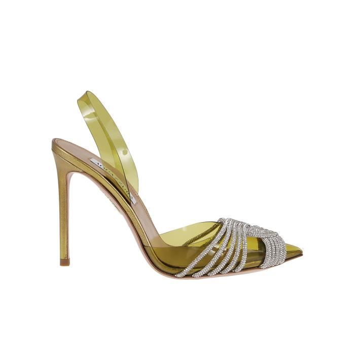 ESCARPINS AQUAZZURA PVC 100 couleur VERT Talon 105mm Semelle en cuir SS23 code produit GASHIGL0MTP996 Achat Vente AQUAZZURA VERT PVC ESCARPINS pas cher Cdiscount