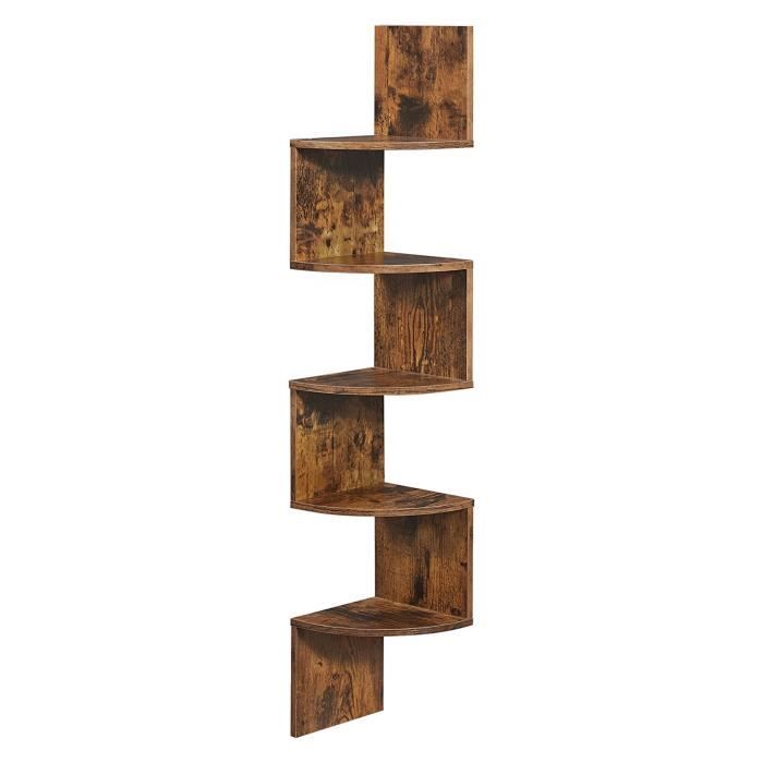 Étagère dangle - OHMG - Zigzag - Rétro - Bois - 20x20x120cm