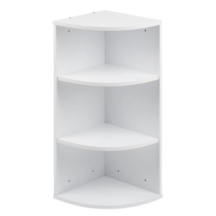 Etagere Murale Salle De Bain Bois Blanc Triangulaires Stockage