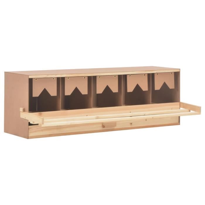 Meilleurs prix pour 6123•Sale Hot•Pondoir 5 compartiments 117x33x38 cm Pinède solide MEUBLE 117 x 33 x 38 cm