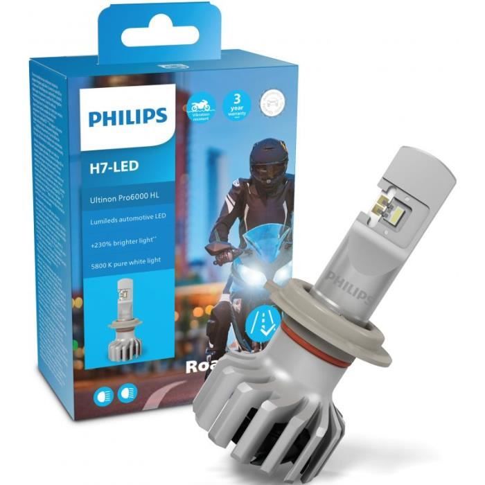 Ampoule LED pour moto Homologuées en Allemagne : Avec la nouvelle Philips Ultinon Pro6000 H7 LED, vous pouvez désormais passer à no