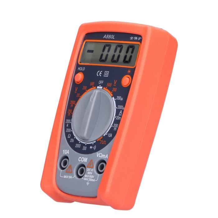 Cikonielf Multimètre de courant numérique Testeur de diode de tension DC/AC  multimètre de courant multimètre numérique - Cdiscount Bricolage