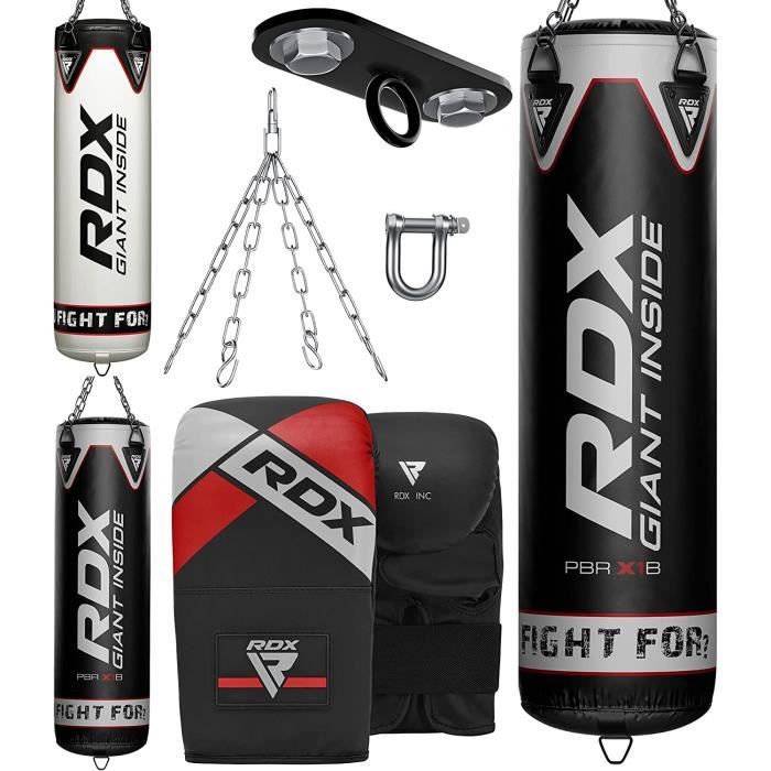 Kit Sac De Frappe Suspendu Enfants 60cm Avec Gants - Cuir Microfibre, Chaîne 90cm | Pour Kickboxing, Karaté, MMA, Fitness - 12