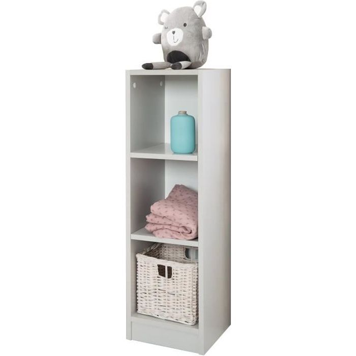 Étagère pour Chambre de Bébé ROBA Maren 2 - Cube de Rangement à 3 Cases - Gris clair Étagère pour Chambre de Bébé ROBA Maren 2 - Cube de Rangement à 3 Cases - Gris clair