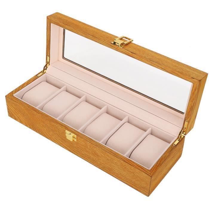 Boîte De Rangement Montre Oirlv - Cuir PU, Velours Intérieur | Idée Cadeau Homme - Anniversaire, Fête Des Pères