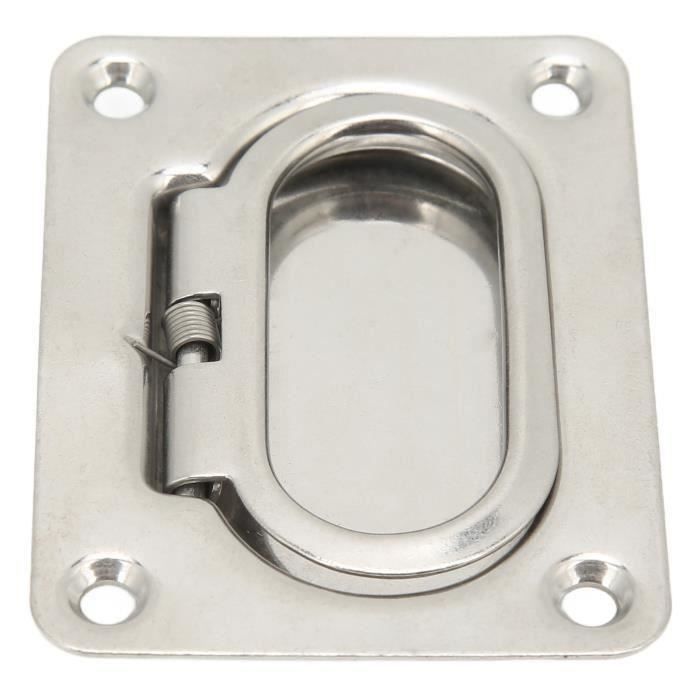 Poignée De Trappe Bateau Anti-hochet En Acier Inox 316 - 57x40mm - Résiste Au Sel, S'installe En 2 Min