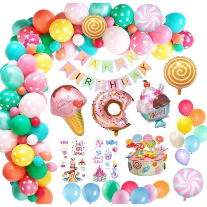Kit Vaisselle Anniversaire Rose - 60 Pièces Pour 10 Invités - Assiettes, Gobelets, Serviettes