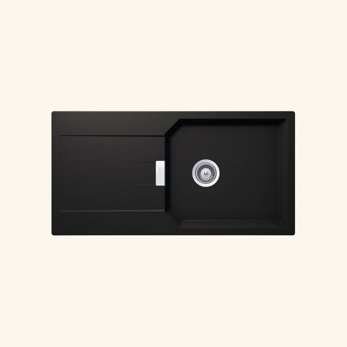 Évier granit noir Schock MANHATTAN 1 grand bac 1 égouttoir 510x1000 Évier granit noir Schock MANHATTAN 1 grand bac 1 égouttoir 510x1000