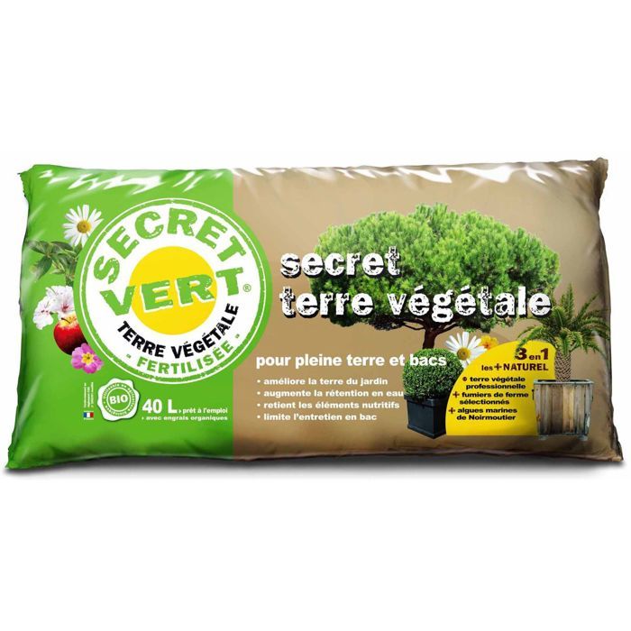 terrreau bio secret terre vegetale 40 litres 25 kg cdiscount jardin