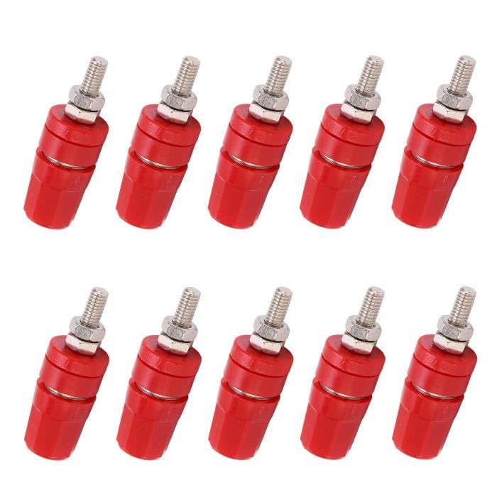 Bornes Audio 4 Mm - Paire Plaquée Or, En Alliage Zinc | Pour Ampli, Enceintes, Connexion Banane - 7