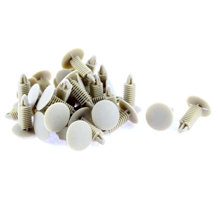 50 Clips Plastique Noir Pour Garniture Auto - Rivets De Fixation Universels