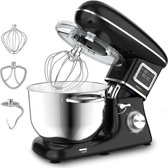 Robot pâtissier mixeur mélangeur 800W 4,3L avec ustensiles - Livraison