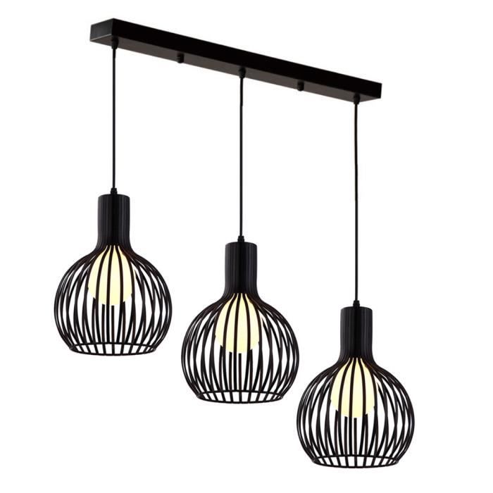 Design Luminaire ∅ 60 cm pendule Lampe éclairage suspendu kronleuchte Noir/Mat DEL NEUF 