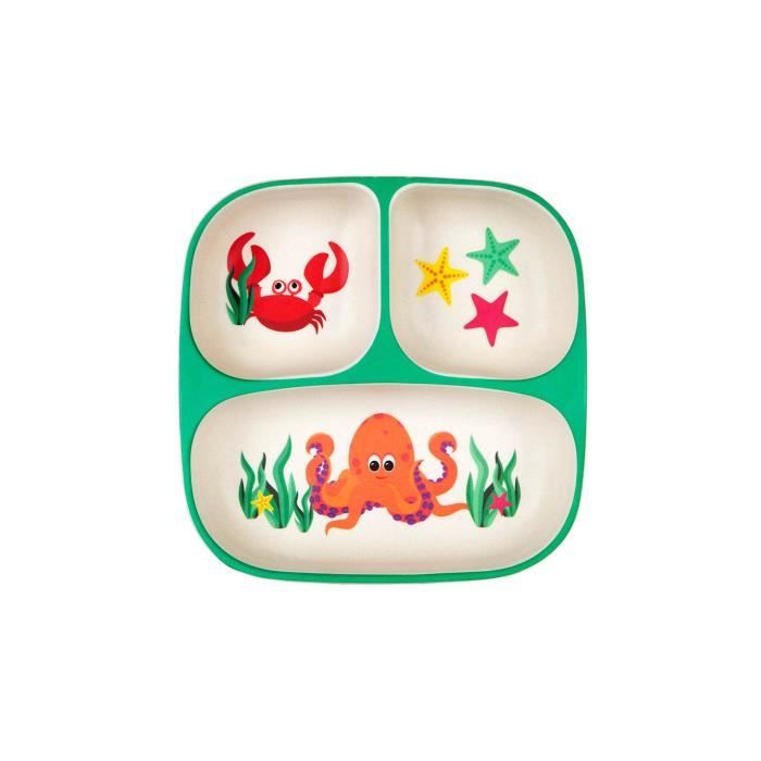 Acan Tradineur - Assiette Pieuvre Ronde 12 Cm