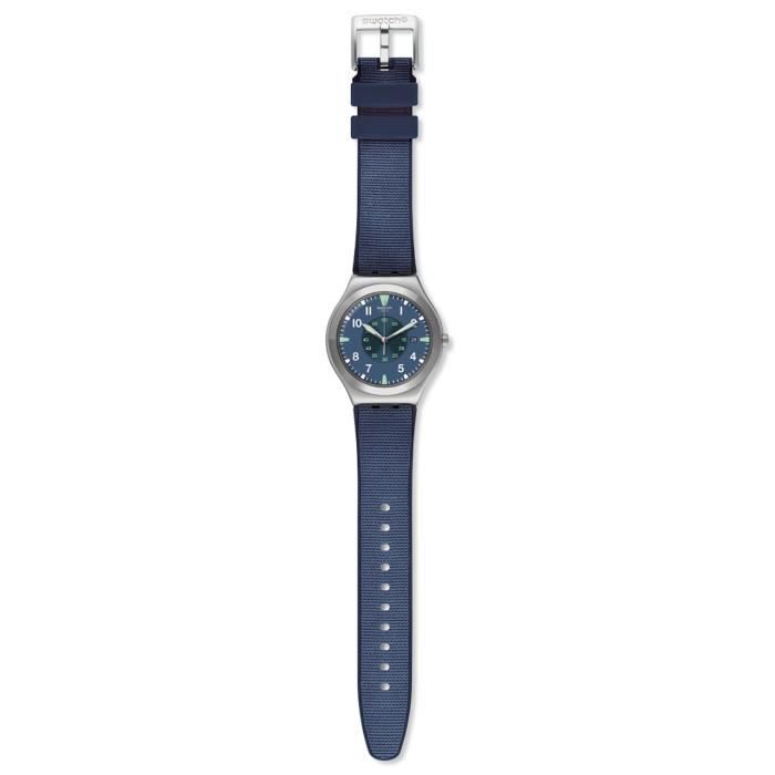 Bracelet silicone / plastique homme - SWATCH - Montre Swatch Teorya bleue -  Couleur de la matière:Blanc Mouvement à Quartz, - Achat/vente montre -  Cdiscount