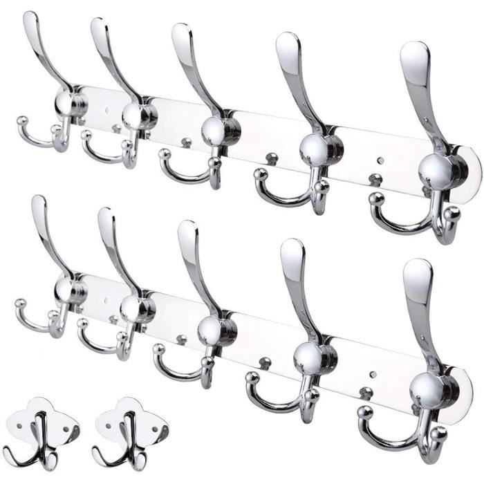 Lot 5 Crochets Muraux Acier Inoxydable Papillon - Porte Manteau Salle De Bain Cuisine