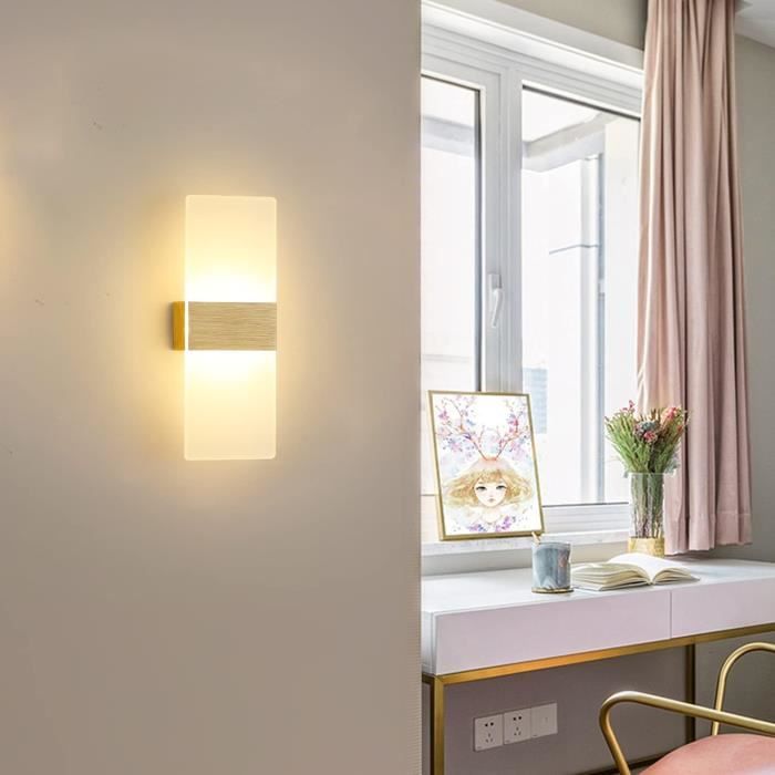Applique Murale LED Winlams 16W - 40cm - 6000K - Acrylique Et Aluminium - Pour Salle De Bain, Chambre, Couloir