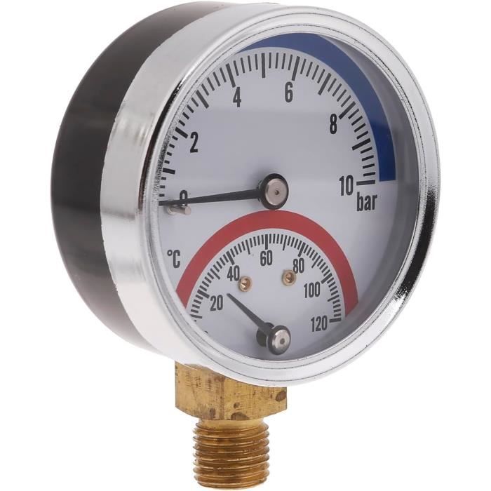 Manomètre thermique de précision 010 Bar 0120 ℃, manomètre de — free download