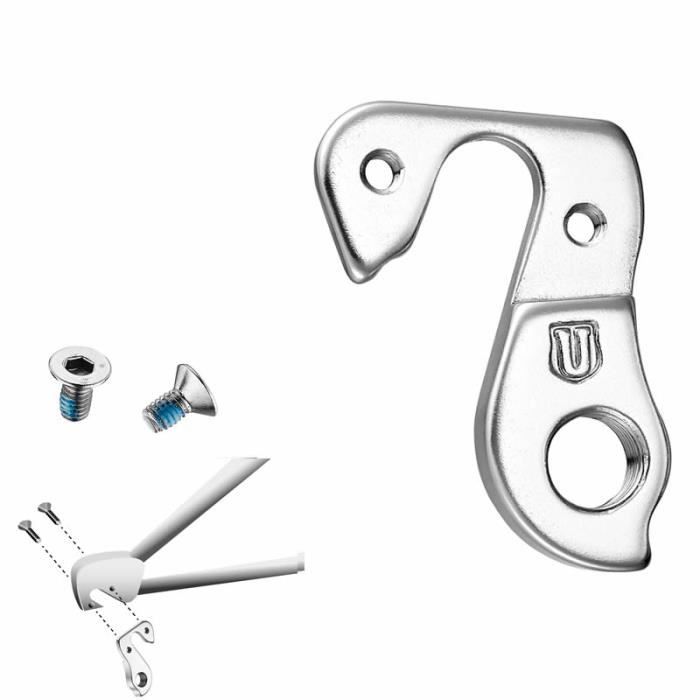 Patte de dérailleur GH-155 pour vélo UNION - Set de vis inclus - Gris