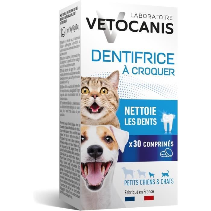 Vetocanis dentifrice a croquer 30 comprimés chat/ chien - vue 2