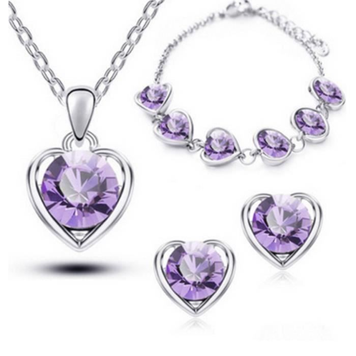 Ensemble De Bijoux Femme Papillon - Collier, Bracelet, Boucles D'oreilles, Bague | Acier Inoxydable, Perles | Pour Mariage, Soirée, Cadeau