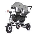 Chipolino Tricycle, Tricycle, 2Play, pour jumeaux, pneus, guidon, jusqu'à 50kg [gris foncé]-1