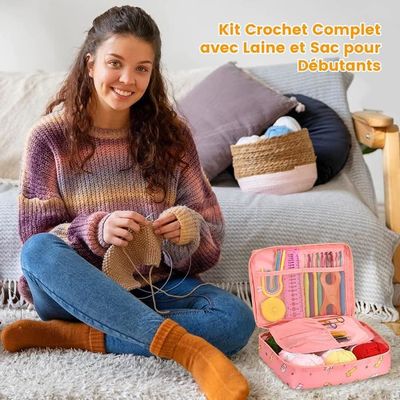 Benlay Kit de Crochet Ergonomique 73 Pièces - Avec Sac de Rangement et