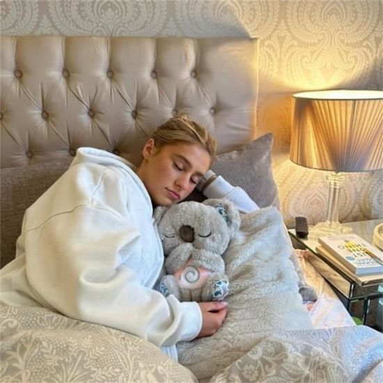 KUWUNG Peluche Loutre Respirante – Koala Calme Avec Musique, Lumière Et Mouvement, Anti-stress