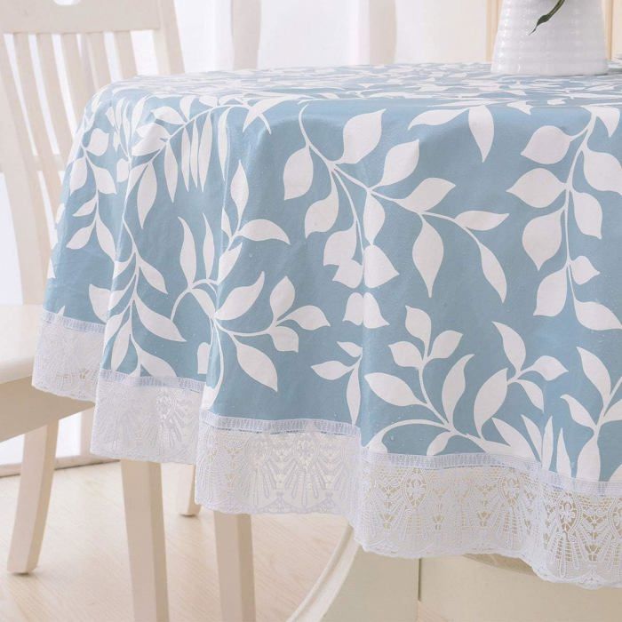 Nappe Ronde En Vinyle Imperméable Topchances - Bords élastiques Antidérapants - Pour Intérieur/extérieur (diam. 120 Cm) - Facile à Nettoyer