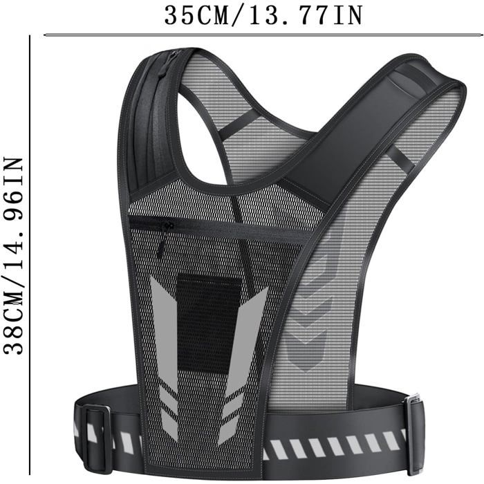 Pack De Poitrine De Sport – Sac pour Téléphone Portable, Sac De Poitrine Réfléchissant | Gilet De Course Respirant Réglable pour l'escalade Et Le Cyclisme, Hommes Et Femmes