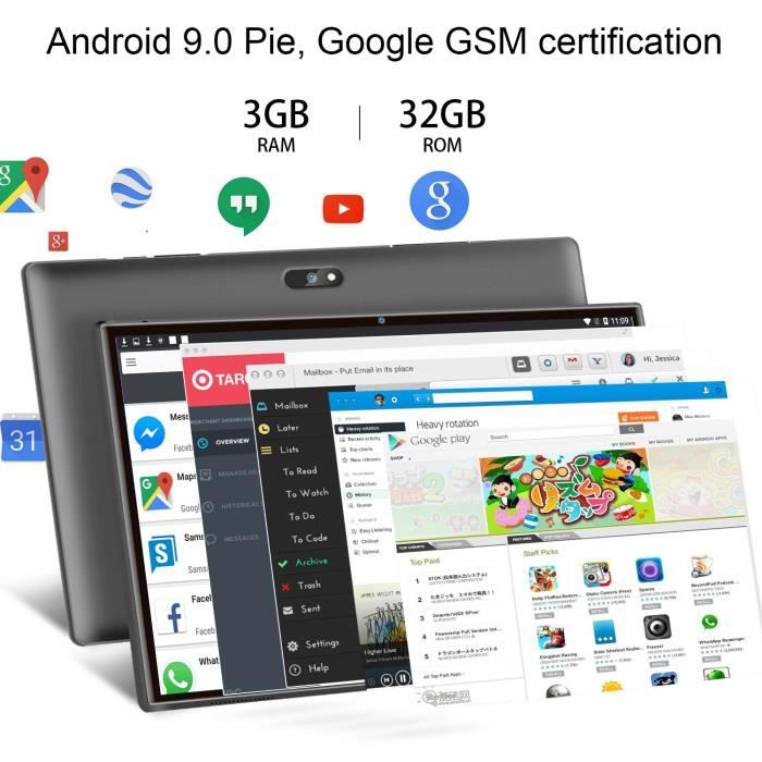 4G LTE Tablette Tactile-10,1" HD Full écran1