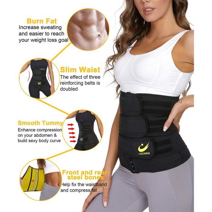 Ceinture De Sudation Femme Gaine Néoprène Soutien Lombaire