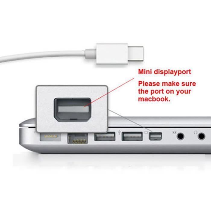 Câble adaptateur Mini DisplayPort mâle vers HDMI mâle pour MacBook ( 1.8 m )