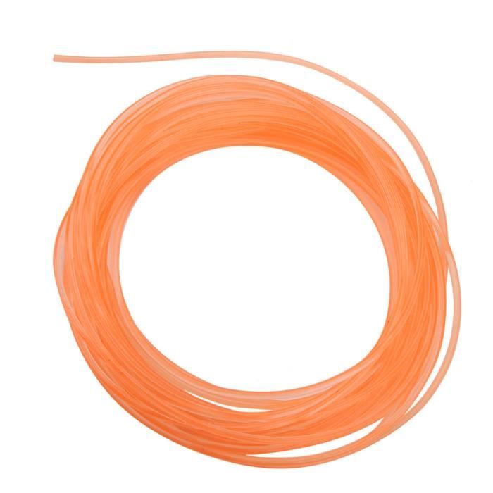 Courroie de transmission Courroie ronde en polyuréthane PU à surface lisse  orange pour transmission d'entraînement (3 mm * 10 m)
