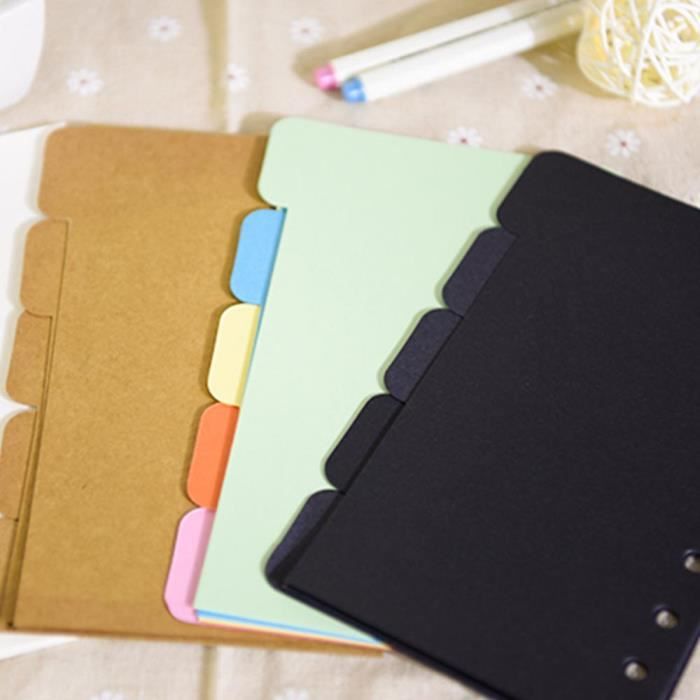 Intercaleur Paper A5 - noir - Intercalaire De Couleurs Pour Journal Ou Agenda, Grandes ...