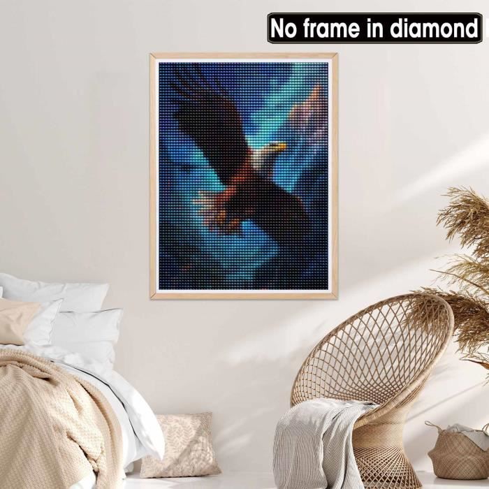 Bimkole 5D Diamond Painting DIY Kits Aigle, Animaux Peinture D'art