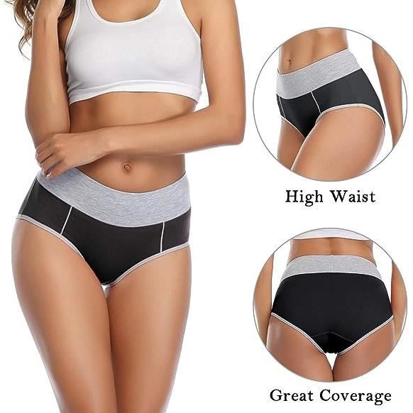 Lot De 3 Culottes Taille Haute Coton Noir - Sans Complexe En Coton Bio Sans Complexe | 3 SUISSES