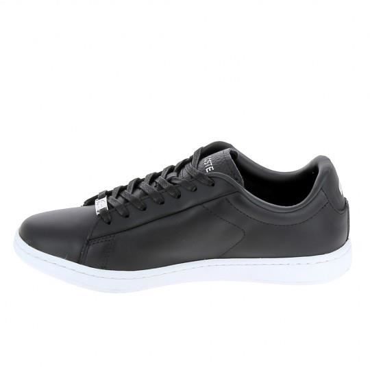 Baskets Mode Sneakers Femmes LACOSTE Carnaby Noir Argent Noir Cdiscount Chaussures