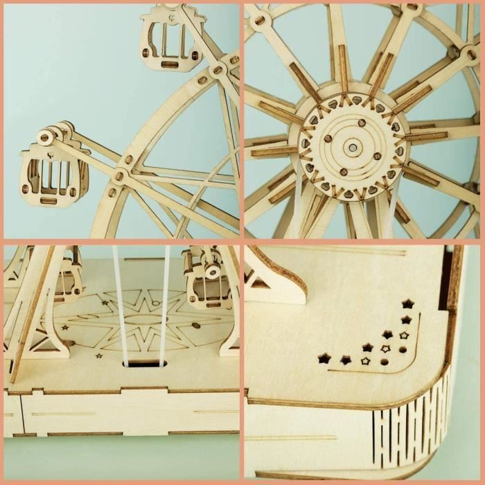 Puzzle 3D en bois Jouet en bois grande roue musicale cadeaux de Noël pour  enfants - Cdiscount Jeux - Jouets
