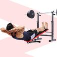 Banc de Musculation Fitness Pliable Entrainement Complet Dossier 5 positions réglable Acier renforcé-2