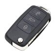 Coque de clé télécommande 3 + 1-4 boutons pliable, Pour VW-Volkswagen Touareg (2004, 2005, 2006, 2007, 2008,-2