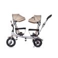 Chipolino Tricycle, Tricycle, 2Play, pour jumeaux, pneus, guidon, jusqu'à 50kg [gris foncé]-2