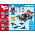 PLAYMOBIL - 70554 - Stuntshow Véhicule et pompier - Kart pompier avec gyrophare et lances à incendie-2
