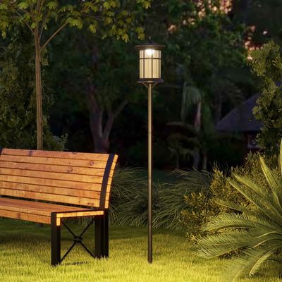 Lampadaire Solaire Extérieur Outsunny LED RGB | Lumière Blanc/Colorée Réglable | IP44 Étanche | USB Type-C