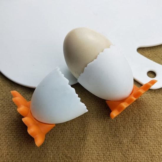 10 Coquetiers Ronds En Plastique Blanc - 4,8 X 4,9 Cm - Pour œufs à La Coque, Petit-déjeuner, Décoration