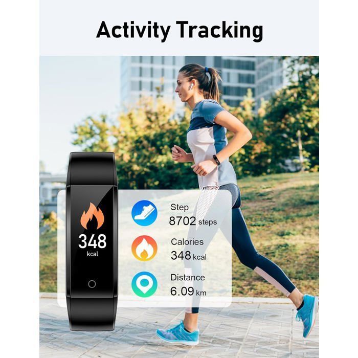 Tracker Fitness Mémoire Podomètre 3D NAKOSITE - Compte Pas, Distance, Calories - Mémoire 30