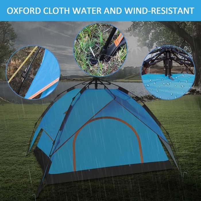 Tente Pop-up Instantanée Relaxdays 3 Personnes – Hyper Légère (1,4 Kg) Et Compacte, Idéale Pour Le Camping Et Les Festivals !